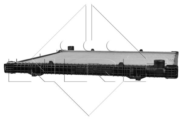 519739 Radiator 519739 NRF Aluminium, 1025 x 860 x 37 mm, with frame, Brazed cooling fins