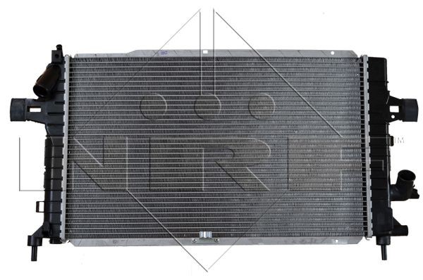 NRF EASY FIT 53447 Engine radiator Aluminium, 599 x 368 x 26 mm, with mounting parts, Brazed cooling fins