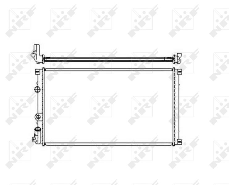 55350 Radiator 55350 NRF Aluminium, 730 x 386 x 24 mm, with mounting parts, Brazed cooling fins