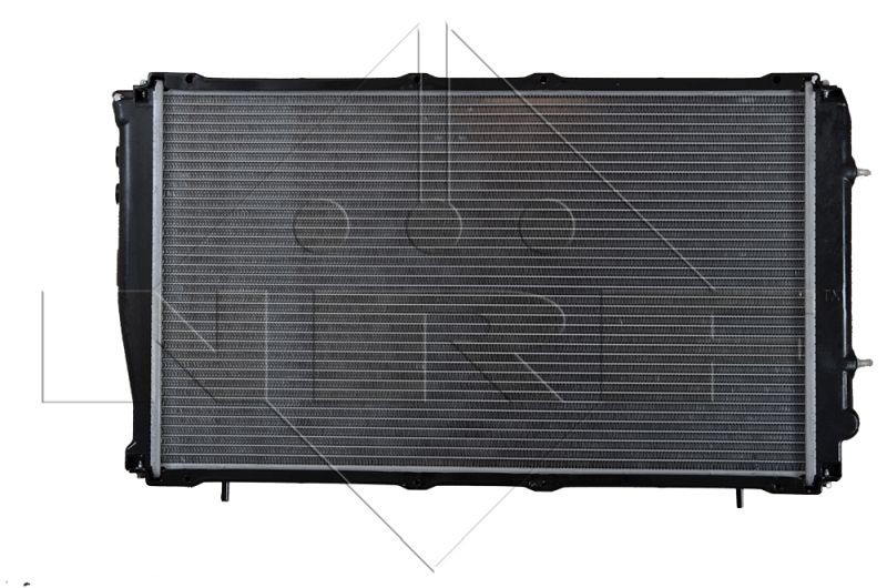 NRF 579563 Engine radiator Aluminium, 810 x 735 x 43 mm, with frame, Brazed cooling fins