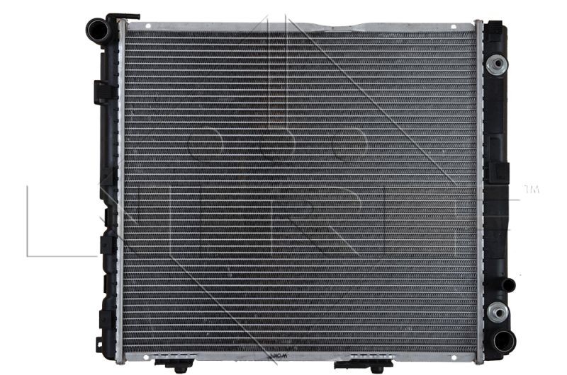 NRF 58164 Engine radiator Aluminium, 533 x 485 x 42 mm, with mounting parts, Brazed cooling fins