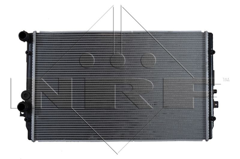 NRF EASY FIT 58334 Engine radiator Aluminium, 645 x 406 x 32 mm, with seal ring, Brazed cooling fins