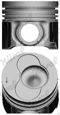 NÜRAL 87-421000-20 Piston 81 mm, for cylinder 3-4, for cylinder 5, with bush for piston pin boss, with cooling duct, with piston ring carrier