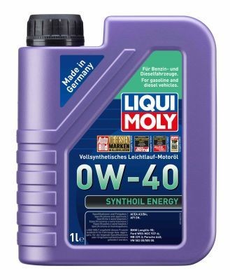 LIQUI MOLY Synthoil, Energy 1360 Engine oil 0W-40, 1l, Synthetic Oil
