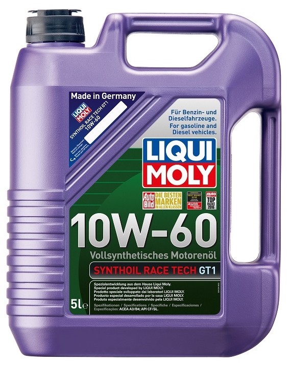 LIQUI MOLY Synthoil Race Tech, GT1 1391 Engine oil 10W-60, 5l, Full Synthetic Oil