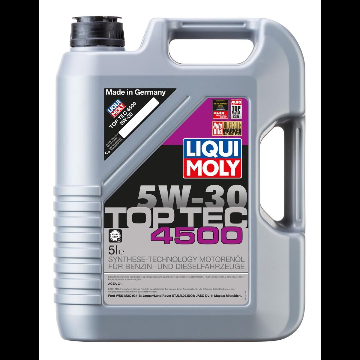 Kaufen Motorenöl LIQUI MOLY 3729 Top Tec, 4500 5W-30, 5l, Teilsynthetiköl