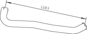 DINEX 21762 Exhaust Pipe Length: 1283mm, Rear