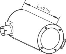 DINEX 28403 Mittel- / Endschalldämpfer für IVECO EuroTech MP LKW in Original Qualität