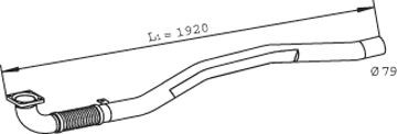 DINEX Länge: 1920, 1840mm, vorne, 420mm, 140mm Abgasrohr 29015 kaufen