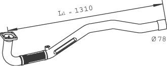 DINEX Length: 1310mm, Front Exhaust Pipe 29174 buy