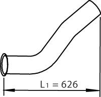 DINEX Length: 626mm, Front, 110mm, Euro 4 (D4), 110mm Exhaust Pipe 48120 buy