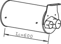 DINEX 49397 Mittelschalldämpfer für MAN TGL LKW in Original Qualität