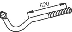 DINEX 52157 Exhaust Pipe Length: 820mm, 260mm, 90mm