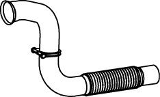 DINEX Length: 826mm, Front, 88,9mm, Euro 5, 88,9mm Exhaust Pipe 54271 buy