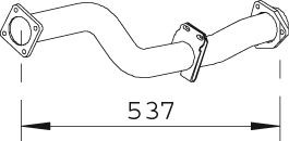 DINEX Length: 537mm, Front Exhaust Pipe 74118 buy