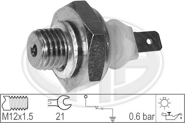 330344 ERA Oil pressure switch PEUGEOT M12 x 1,5, 0,6 bar