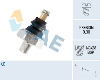 FAE 10610 Oil Pressure Switch 1/8x28 BSP, 0,3 bar