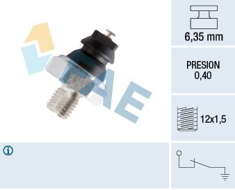 FAE 12200 Oil Pressure Switch M12x1,5, 0,4 bar