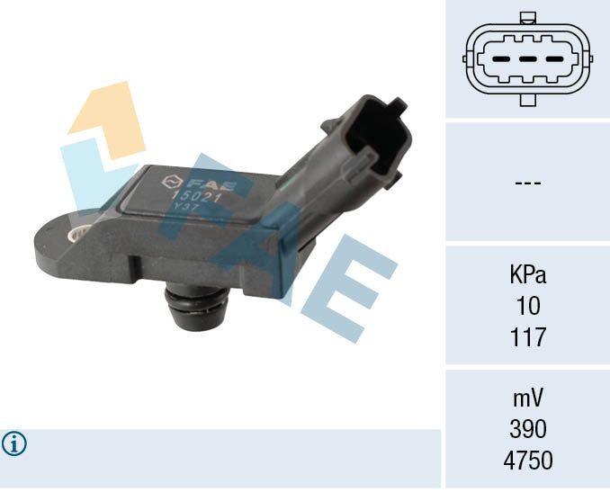 15021 FAE Pol-Anzahl: 3-polig Sensor, Saugrohrdruck 15021 günstig kaufen