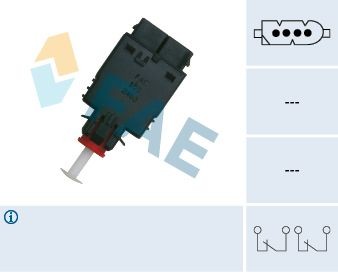 Opel MERIVA Brake light switch pedal stopper 2495063 FAE 24530 online buy