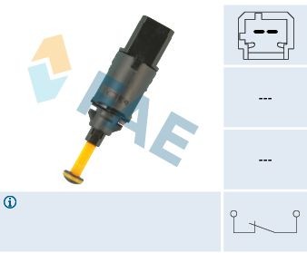Brake switch FAE Mechanical, 2-pin connector - 24897
