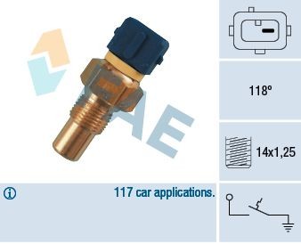 Image of FAE 35290 Temperature Switch, coolant warning lamp
