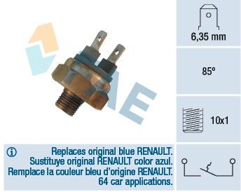 Buy Temperature Switch, coolant warning lamp FAE 35460 - Air conditioner parts VW Passat 32B online