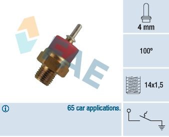 Mercedes-Benz 100 Air conditioning parts - Temperature Switch, coolant warning lamp FAE 35770