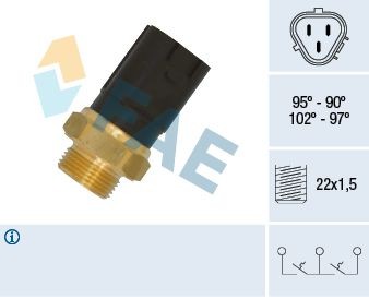 Interruptor de temperatura, ventilador del radiador FAE 38185 a precios online