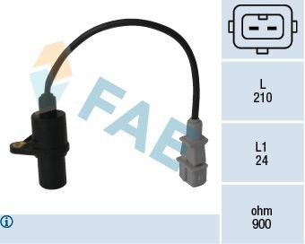 FAE 79047 Crankshaft sensor 2-pin connector