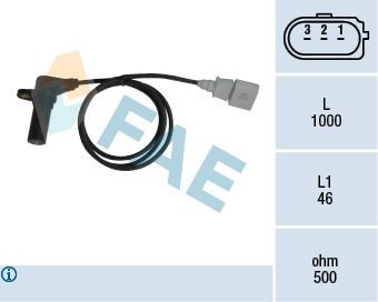 FAE 79064 Crankshaft sensor 3-pin connector