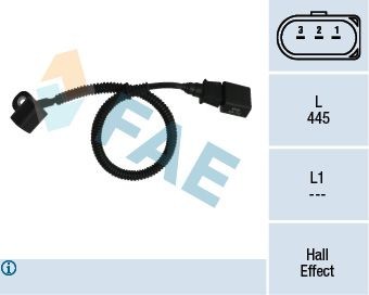 Sensor, posición arbol de levas FAE 79164 - Sensores, relés, unidades de control repuestos para Volkswagen pedir