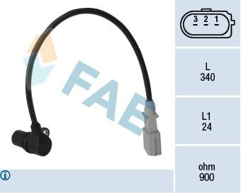 FAE 79198 Crankshaft sensor 3-pin connector