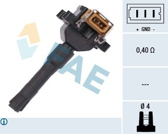 FAE 80215 Ignition coil 1703359