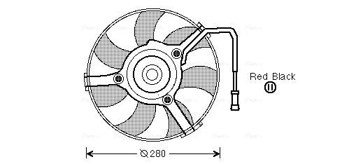 AVA COOLING SYSTEMS AI7504 Fan, radiator 8D0 959 455Q