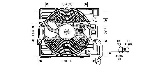 AVA COOLING SYSTEMS BW7510 Fan, radiator 6 919 057