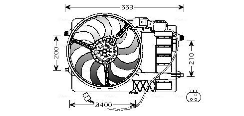AVA COOLING SYSTEMS BW7516 Fan, radiator 1711 7541 092