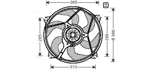 AVA COOLING SYSTEMS CN7531 Fan, radiator 1253.E6