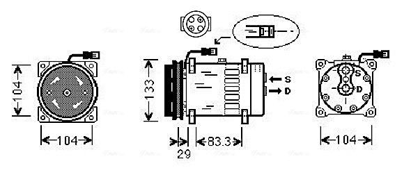DFAK026 AVA COOLING SYSTEMS Klimakompressor DAF 95 XF