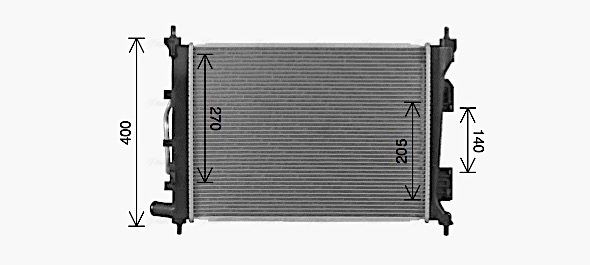 AVA COOLING SYSTEMS DN2206 Engine radiator 21410-7C000