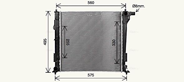 AVA COOLING SYSTEMS DN2230 Engine radiator 12105331-1