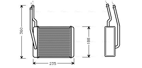 AVA COOLING SYSTEMS FD6272 Heater matrix 1085802
