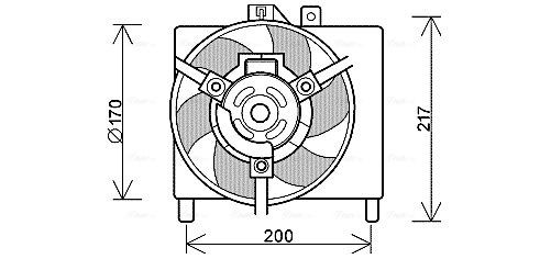 351150244 AVA COOLING SYSTEMS MC7503 Fan, radiator 0003127V007