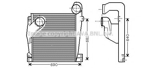 AVA COOLING SYSTEMS MEA4196 Ladeluftkühler für MERCEDES-BENZ MK LKW in Original Qualität