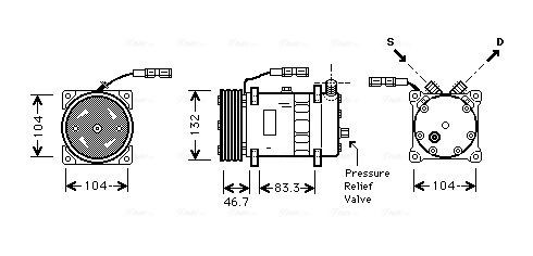 AVA COOLING SYSTEMS MNK048 Klimakompressor für SCANIA L,P,G,R,S - series LKW in Original Qualität