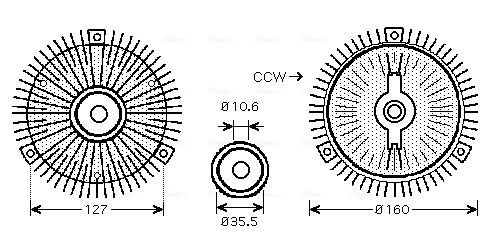 AVA COOLING SYSTEMS MSC418 Fan clutch A103.200.06.22