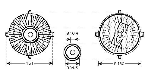AVA COOLING SYSTEMS MSC420 Fan clutch A 120 200 01 22