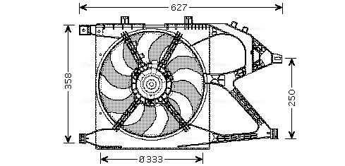 AVA COOLING SYSTEMS OL7519 Fan, radiator 1341352