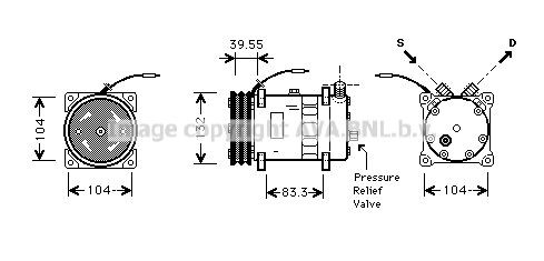 AVA COOLING SYSTEMS VLK038 Klimakompressor für VOLVO F 16 LKW in Original Qualität