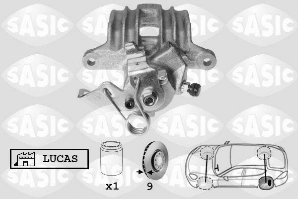 SASIC Brake calipers rear and front VW POLO PLAYA new 6506010